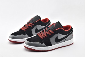 Air Jordan 1 Retro Low Dark Grey Black 553558 002 Womens And Mens Shoes  